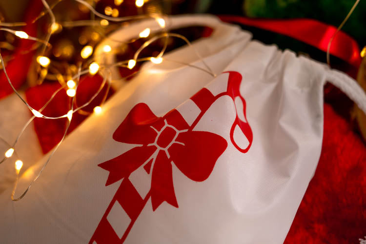 Weihnachts-Polyestertasche 16x21cm ROTES KÜKEN