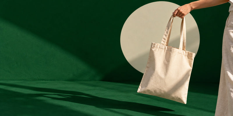 Baumwolltasche natur mit langen Henkeln