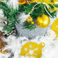 Künstlicher Weihnachtsbaum aus Kiefernholz + Dekorationen
