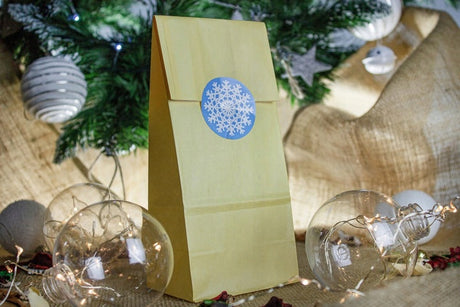 Pastellfarbene Papiertüten mit Aufklebern - 5er-Set umweltfreundlich