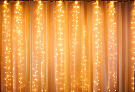 Lichtervorhang Lampen WARMES LICHT 3m