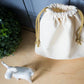 Baumwollsack ecru 20x30cm goldene schnur