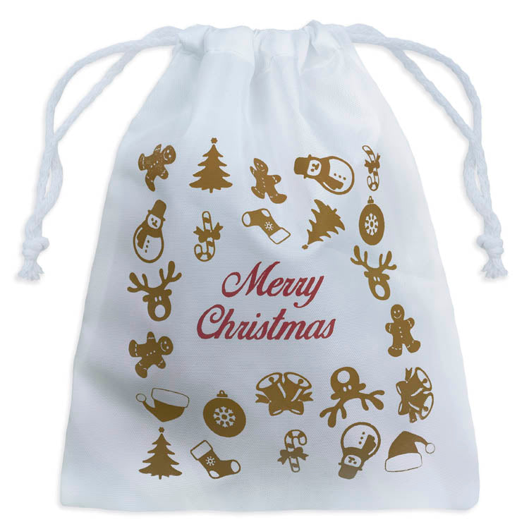 Weihnachts-Polyestertasche 16x21cm FROHE WEIHNACHTEN