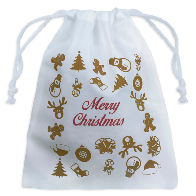 Weihnachts-Polyestertasche 16x21cm FROHE WEIHNACHTEN