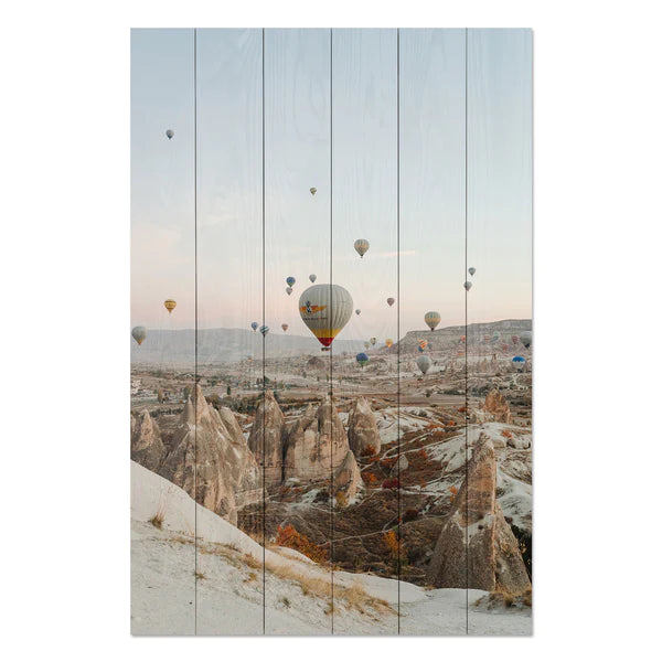 Wanddeko Holz - Balloon Flight