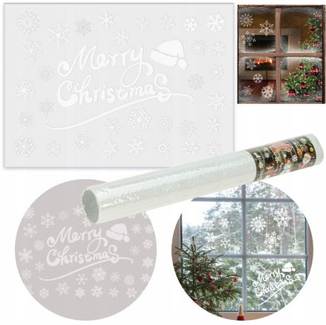 Weihnachts-Fensteraufkleber weiß 35×50cm