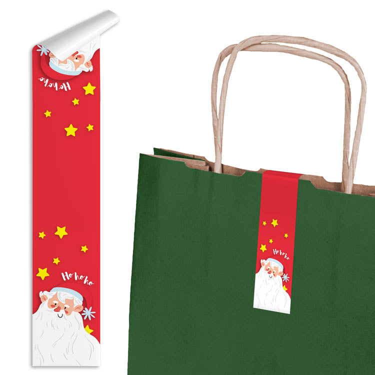 Große Weihnachtsaufkleber für Geschenke BLATT MIX