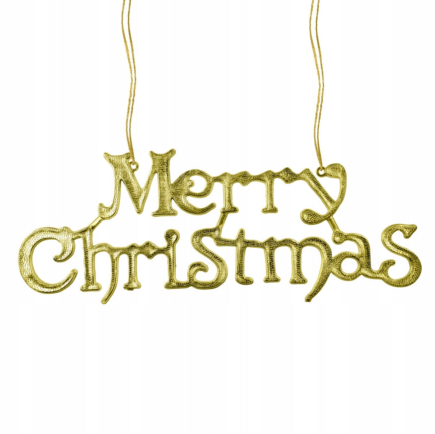 Frohe Weihnachten Aufschrift Gold Anhänger 24cm