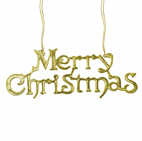 Frohe Weihnachten Aufschrift Gold Anhänger 24cm