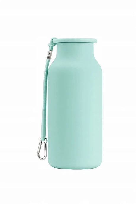 Leichte faltbare Silikon-Trinkflasche mit Griff