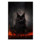 Wanddeko Holz -Black Cat Energy