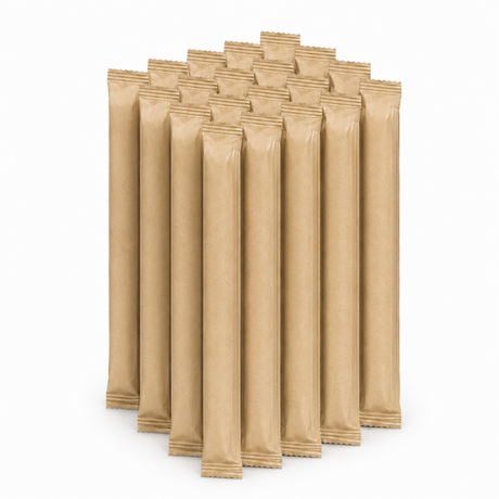 Dicke Papierstrohhalme braun 24 cm - 20 Stück