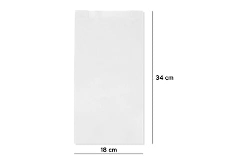 Faltenbeutel - WEISS - 180x340mm 1000 Stk.