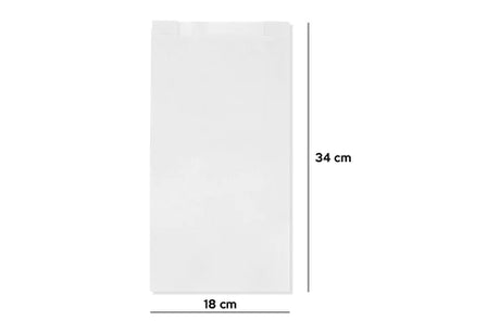 Faltenbeutel - WEISS - 180x340mm 1000 Stk.