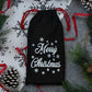 Weihnachtsbaumtasche 15x30cm schwarz MERRY CHRISTMAS