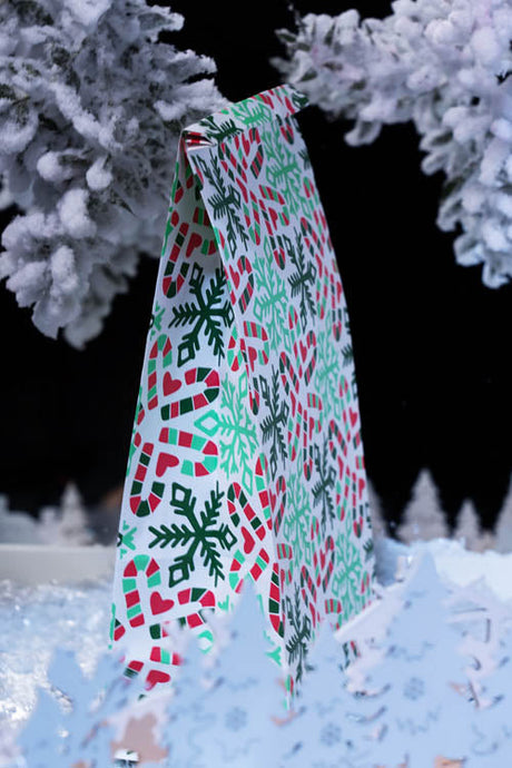 Weihnachtspapiertüte 160x80x270mm Christmas Canes