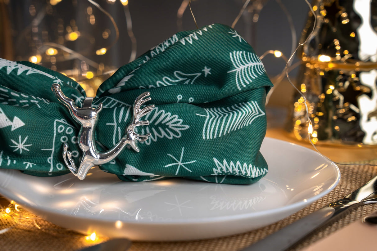 Silberner Hirsch-Serviettenring