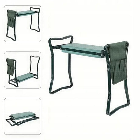 Klappbarer 2-in-1-Gartenhocker mit Kniebankfunktion