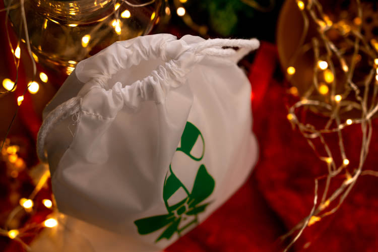 Weihnachts-Polyestertasche 16x21cm GRÜNE SÜSSIGKEITEN