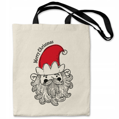Baumwolltasche 380x420mm Weihnachtsmannmotiv