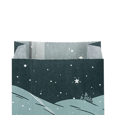 Weihnachts-Blockbodenbeutel 12+5x22 cm, Tannenbaum, 25 Stück