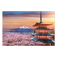 Wanddeko Holz - Cherry Blossoms and Fuji Mountain