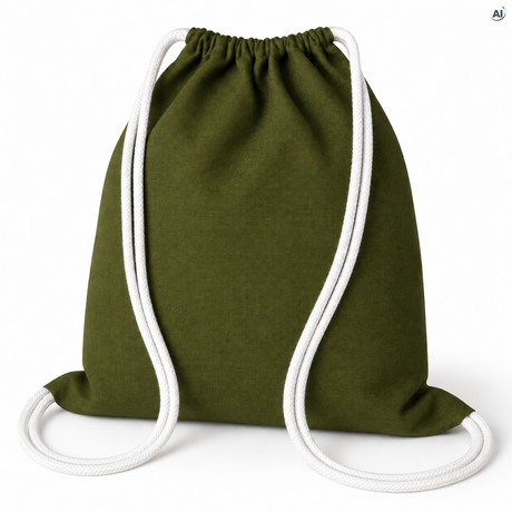 Baumwoll-Rucksack 340x400mm Khaki