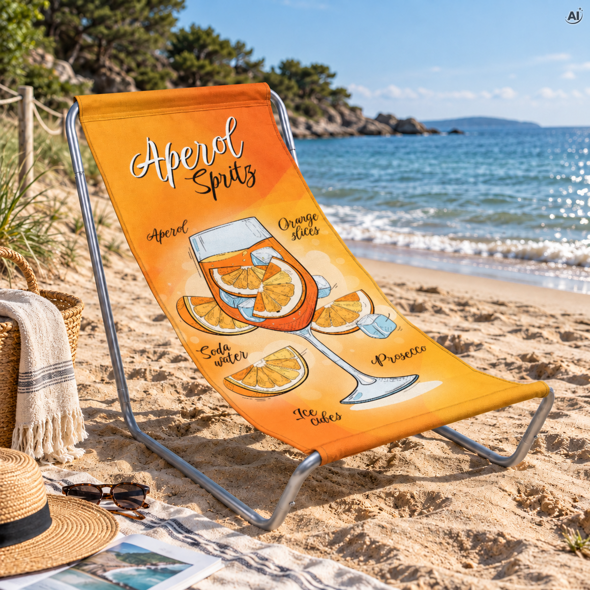 Liegestuhl aus Stahl APEROL