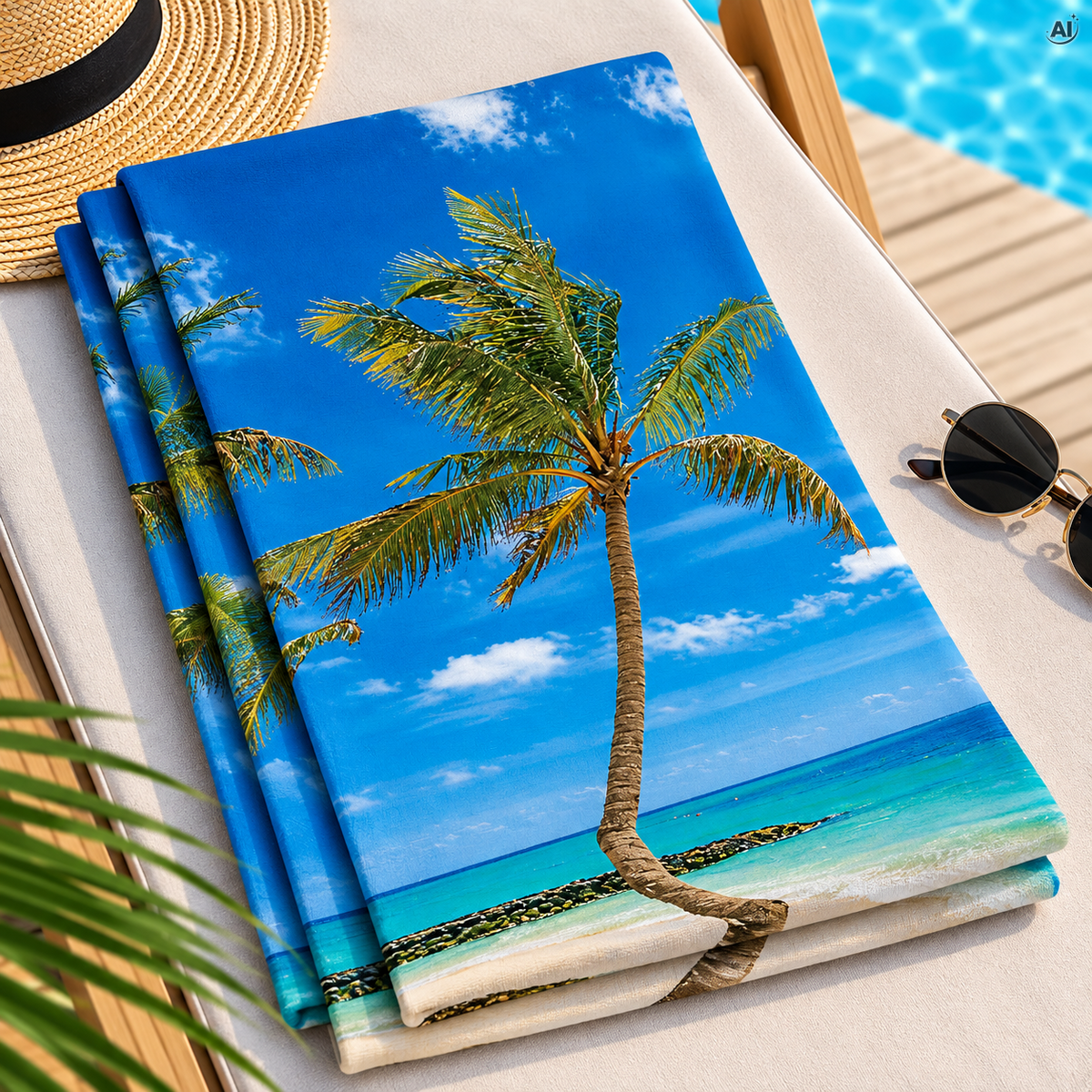 Liegestuhlbezug PALME AM STRAND