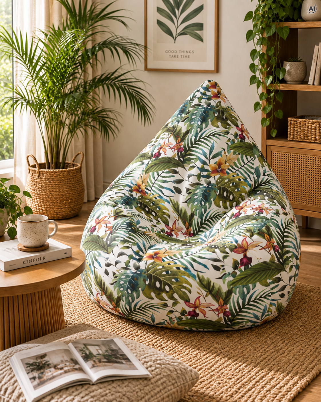 Bean Bag Zitssak – XXL-tas met 300 l – BLOEMEN 1