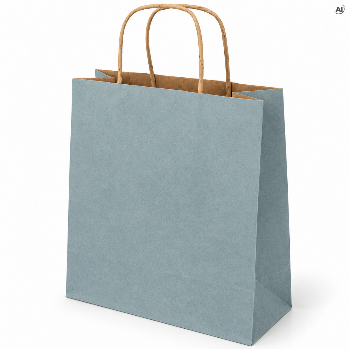 Papiertragetasche mit Kordelgriff 24+10x32 cm, 100 g/m², hellblau