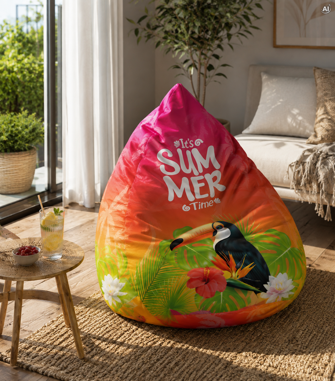 Pouf poire - Sac XXL de 300 l - IT'S SUMMER TIME