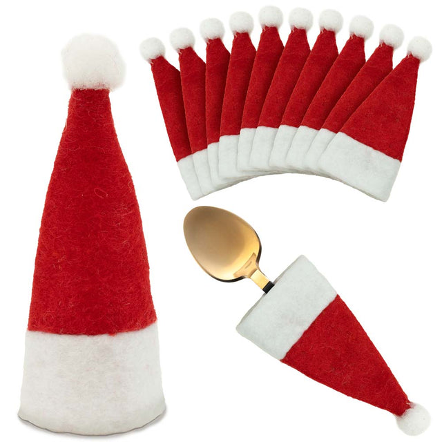 Dekorative Weihnachtsmützen des Heiligen Nikolaus 3,5x8cm 10 Stück