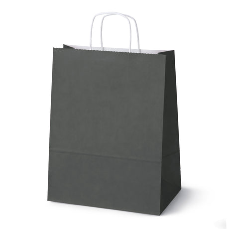 Papiertüte mit gedrehtem Griff 300x170x425mm Schwarz Weiß