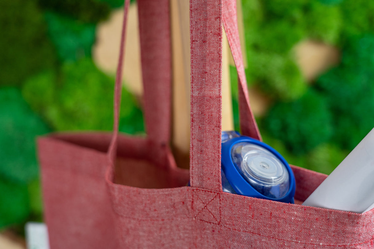 Baumwolltasche - ROT RECYCLING - 380x420mm Griff: 70cm