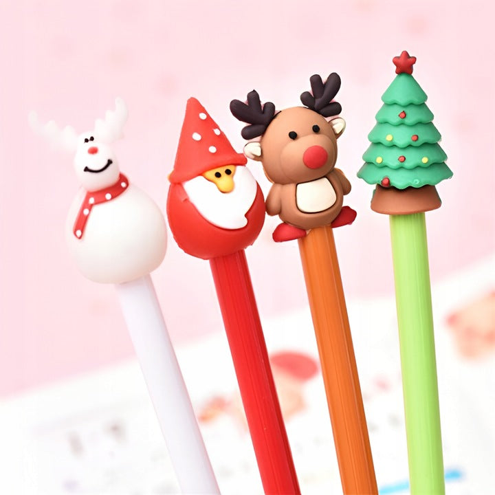 Weihnachtskugelschreiber-Set, 5er-Pack