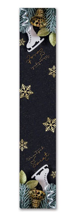 Große Weihnachtsaufkleber für Geschenke BLATT MIX