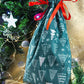 Polyester-Weihnachtsbeutel 20x35cm GRÜN WEISS Weihnachtsbaum