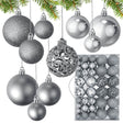 Weihnachtskugeln Set SILBER 6/4/3cm 100St.