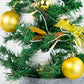 Künstlicher Weihnachtsbaum aus Kiefernholz + Dekorationen