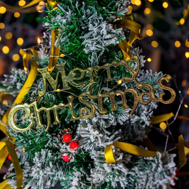 Frohe Weihnachten Aufschrift Gold Anhänger 24cm