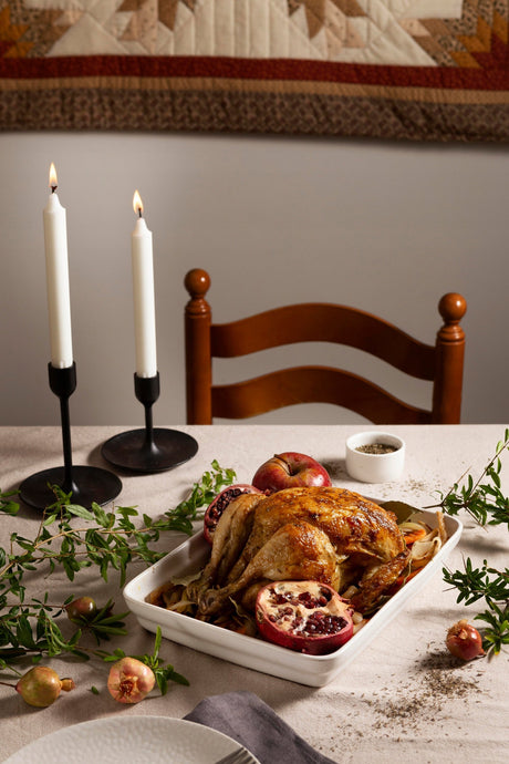 Traditionelle weiße Tischkerze, 30 Stück.