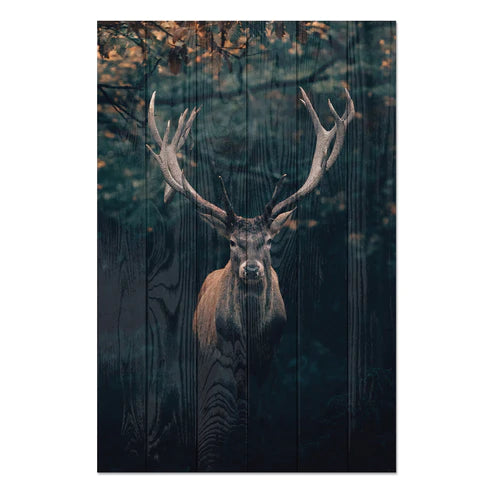 Wanddeko Holz - Deer