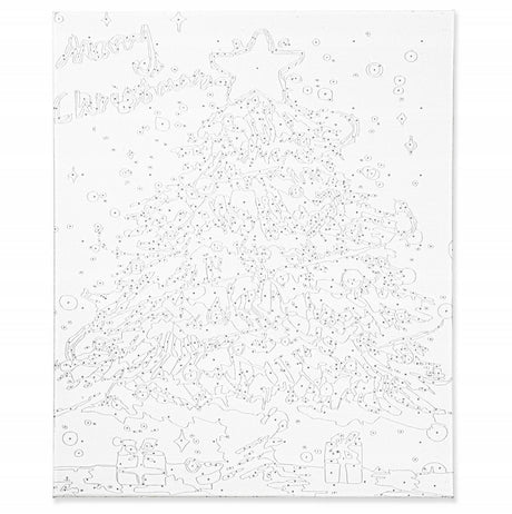 Malen nach Zahlen Weihnachtsbaum 40x50 cm
