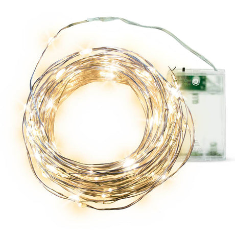 LED Lichterkette 100 batteriebetrieben 10 Meter WARMES LICHT
