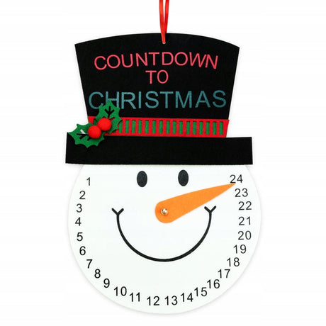 Weihnachtsuhr Adventskalender süßer Schneemann