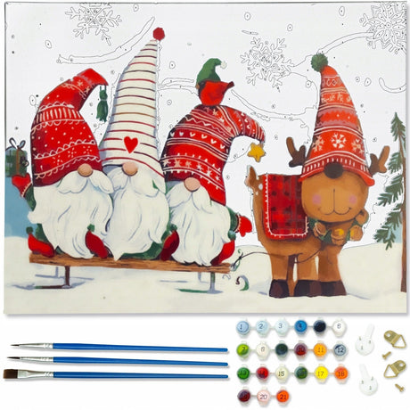 Malen nach Zahlen Zwerge 40x50 cm