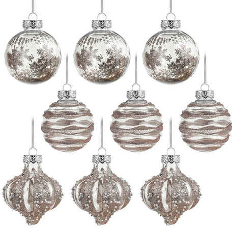 ROSÉGOLDE Christbaumkugeln 9 Stk.