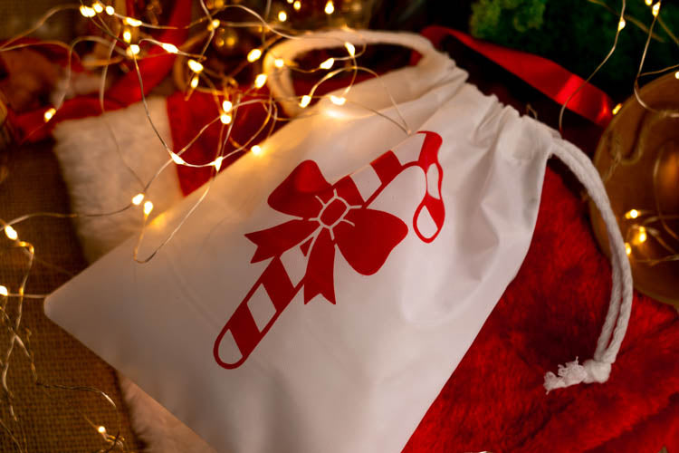 Weihnachts-Polyestertasche 16x21cm ROTES KÜKEN