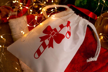 Weihnachts-Polyestertasche 16x21cm ROTES KÜKEN